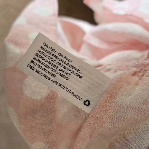 Lisa Marie Fernandez | Medium | Pink & White Polka Dot One Shoulder Ruffle Dress - Picture 10 of 13